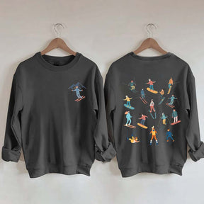 Retro Cute Ski Girl Sweatshirt