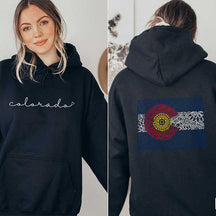 Colorado Flag Mountian Hoodie