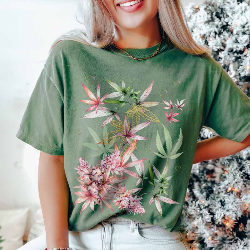 Artsy Stoner Weed Plant Cute T-Shirt