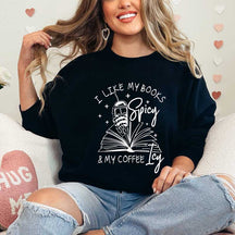 I Like My Books Iced Coffee Sweatshirt