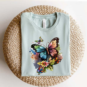 Butterfly Floral Nature Wildlife T-Shirt