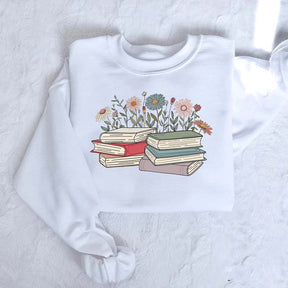 Cute Floral Book Bookworm Sweatshirt