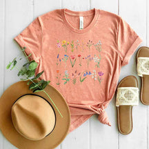 Boho Wildflowers Floral Nature Inspirational T-Shirt