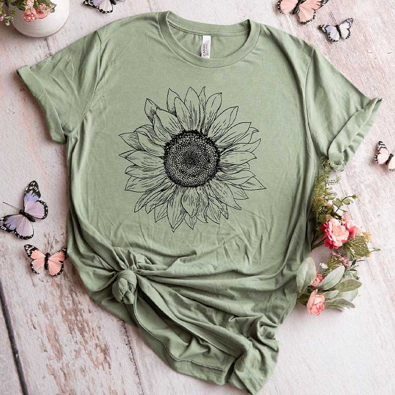 Sunflower Sunshine Womens Fall T-Shirt