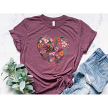 Flower Heart Nature Lover T-Shirt