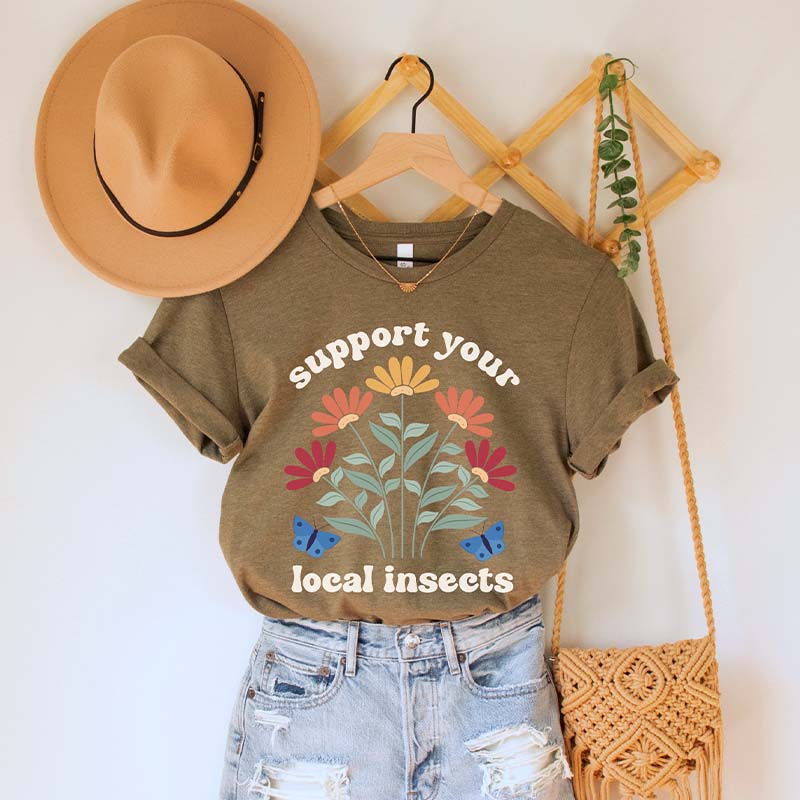 Support Your Local Insects Native Plants T-Shirt