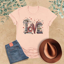 Love Books Bookish Valentines T-Shirt