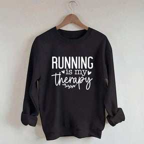 Running Is My Therapy Sports Sweatshirt