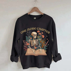 One More Chapter Skeleton Reader Sweatshirt