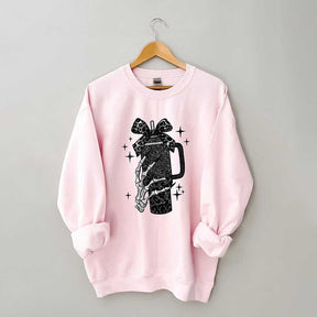 Black Coquette Bow Skeleton Sweatshirt