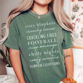 Cozy Blankets Crunchy Leaves Crackling Fires Football T-Shirt