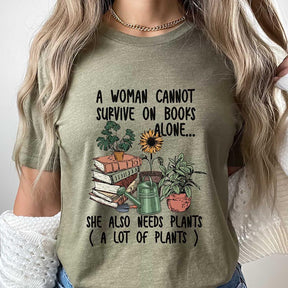 House Plant and Book Lover T-Shirt