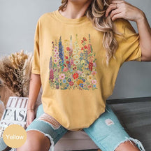 Comfort Colors Wildflower Retro Spring T-Shirt