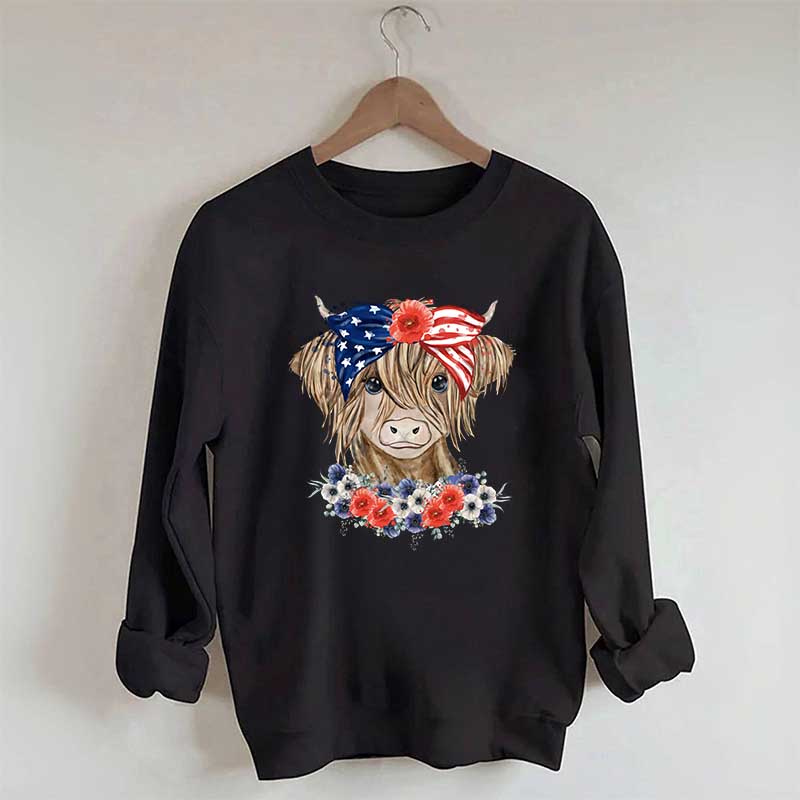 Patriotic Long Haired Calf Sweatshirt