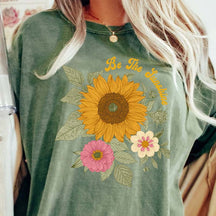 Sunflower Garden Womens Fall T-Shirt