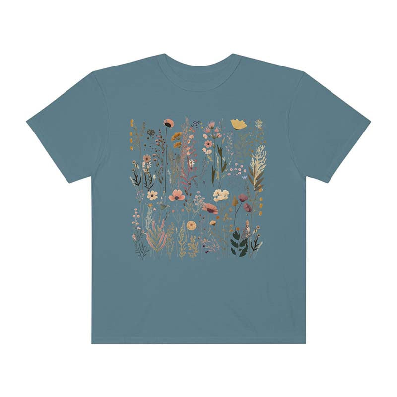 Boho Wildflowers Pastel Floral Nature T-Shirt