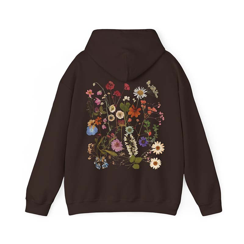 Pressed Flowers Idea Wildflower Garden Hoodie