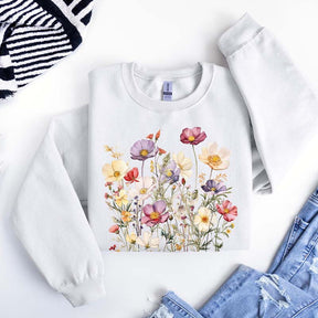 Boho Fairy Wild Flowers Sweatshirt