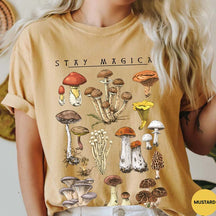 Vintage Illustration Mushroom Decor Art T-Shirt