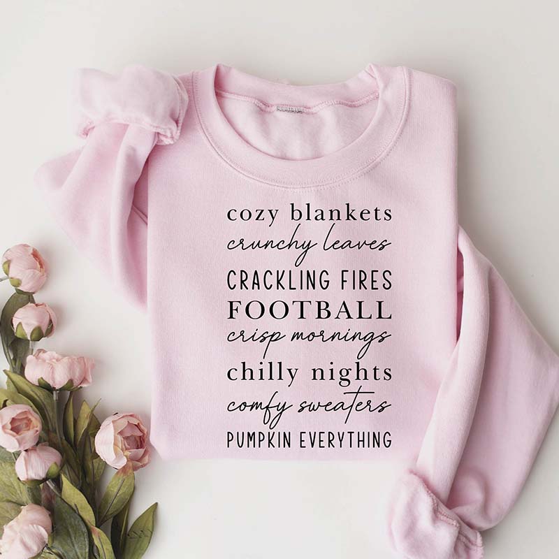 Cozy Blankets Crunchy Leaves  Sweatshirt