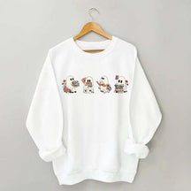 Floral Ghosts Reading Books Sweatshirt