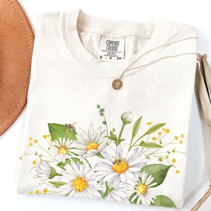 Daisies Bumble Bee Honey T-Shirt