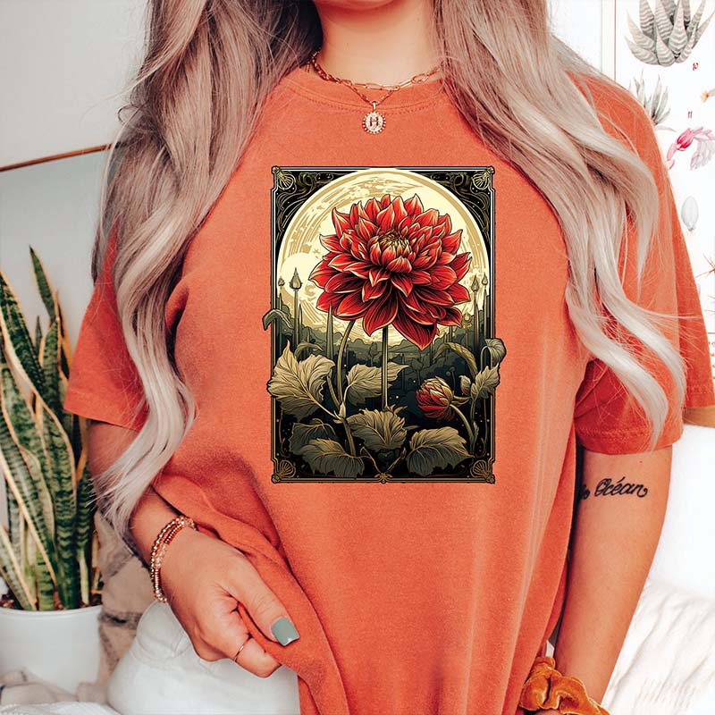 Dahlias Floral Flower Nature T-Shirt