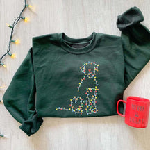 Cute Christmas Dog Light Mama Sweatshirt