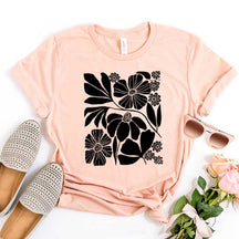 Wildflower Black Botanical Neutral T-Shirt