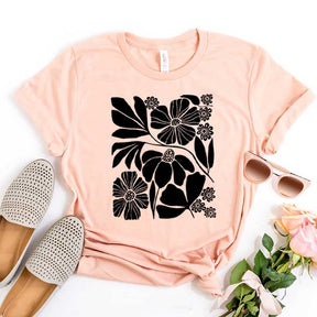 Wildflower Black Botanical Neutral T-Shirt