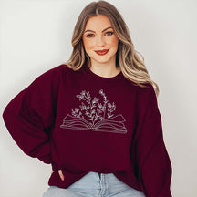 Bookish Merch Wildflower Book Sweatshirt