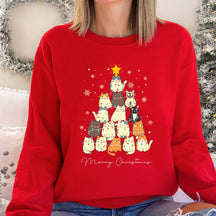 Meow Christmas Cat Tree Sweatshirt