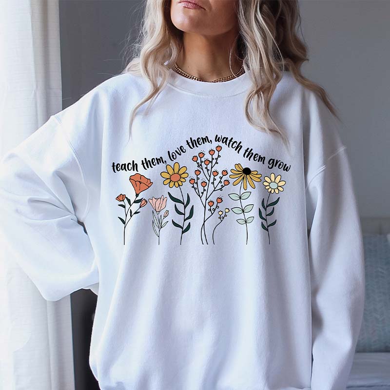 Floral Teacher Sweatshirt