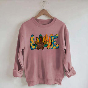 Love Turkey Thanksgiving Sweatshirt