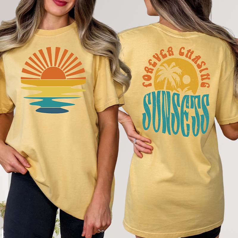 Forever Chasing Sunsets Beach Vacation T-Shirt