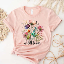 Nature Watercolor Wild Flower T-Shirt