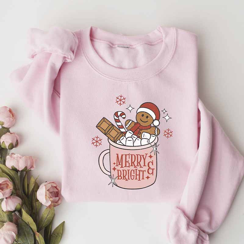 Retro Gingerbread Christmas Coffee Sweatshirt