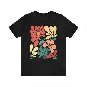 Boho Abstract Wild Flowers  T-Shirt