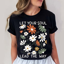 Boho Wildflowers Floral Nature Graphic T-Shirt