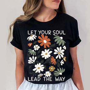 Boho Wildflowers Floral Nature Graphic T-Shirt