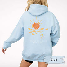 Sunset Beachy Coconut Girl Surf Hoodie