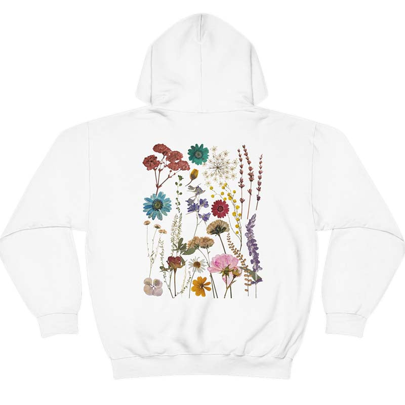 Vintage Pressed Girls Floral Hoodie