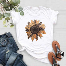 Sunflower Leopard Plant Lover T-Shirt