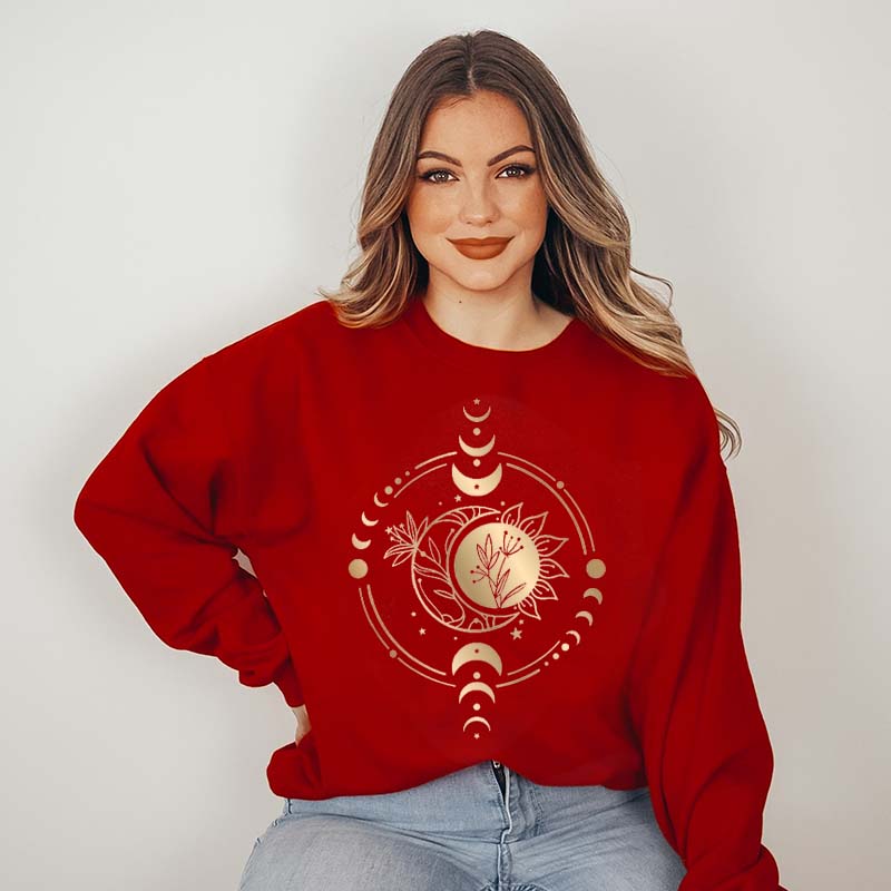 Boho Mystic Moon And Sun Sweatshirt