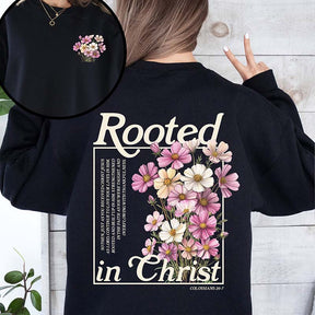 Rooted In Christ Faith Religious Sweatshirt