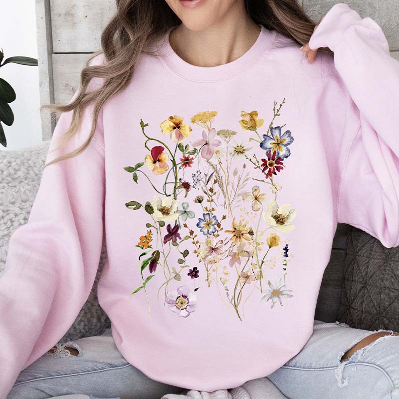 Meadow Pressed Flower Sweatshirt