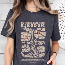 Women's Floral Inspirational Faith T-Shirt