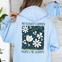 Floral Boho Flower My Happy Place Hoodie