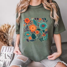 Retro Botanical Gardener Wildflower T-Shirt