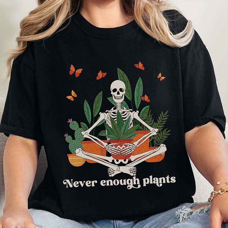 Funny Skeleton Plant Indoor Houseplants T-Shirt